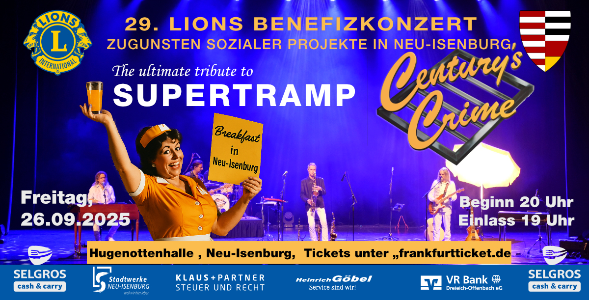 Lions Benefizkonzert Supertramp Tribute, Century´s Crime